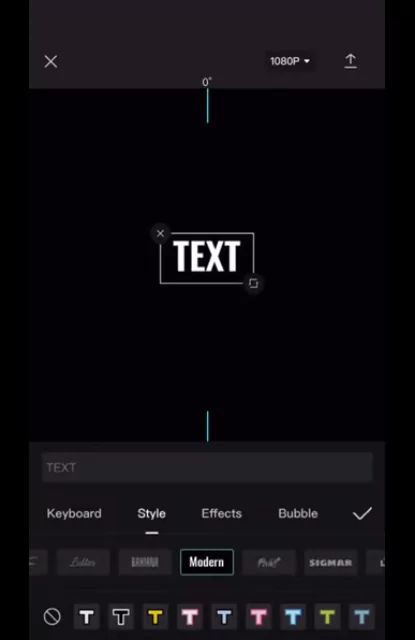 Adding text to Capcut
