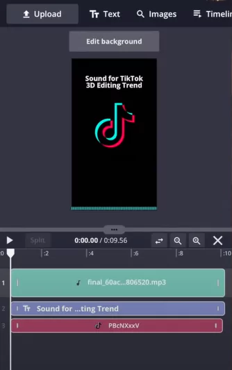 Adding audio file to Tiktok trend