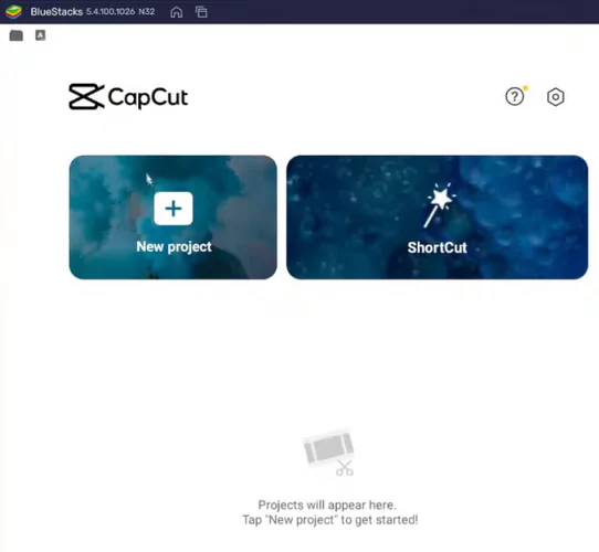 New Project on Capcut PC