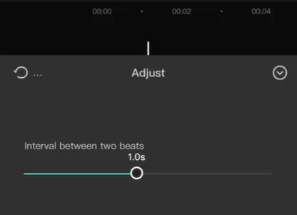 adjusting the interval between beats
