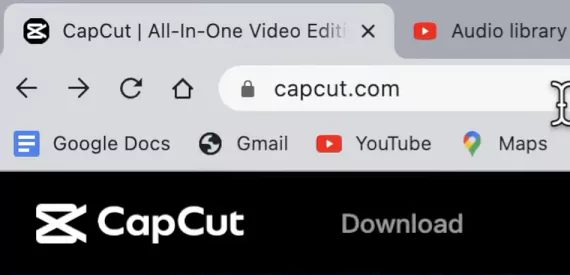 Capcut website