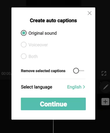 Creating auto captions