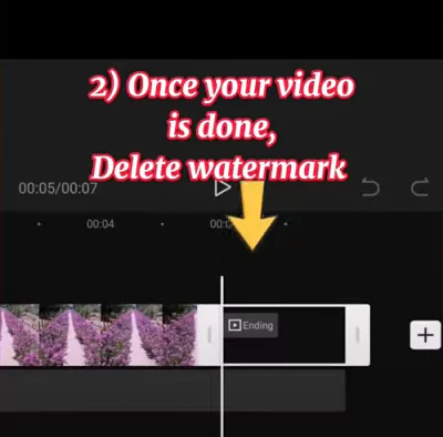 Go to the end of the clip and click delete button