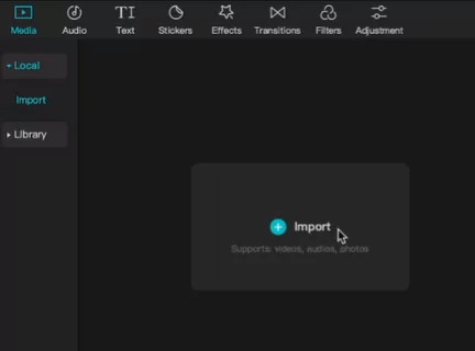 Importing Media on Capcut PC