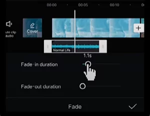 Modifying the fade in duration