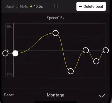 Non linear speed using curve