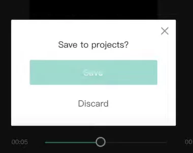 Save the template to your projects