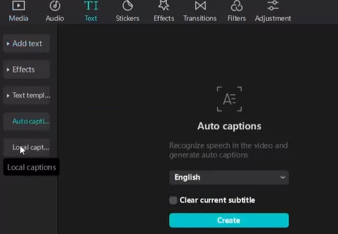 select autocaption