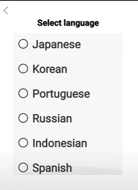 Select languages