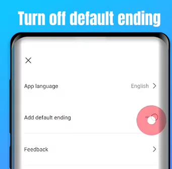 Turn off default ending