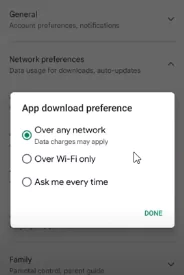 App download preferences