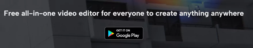 CapCut Banner on the Play Store