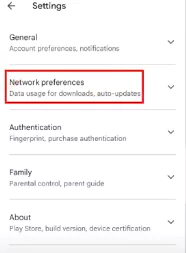 Network Preferences