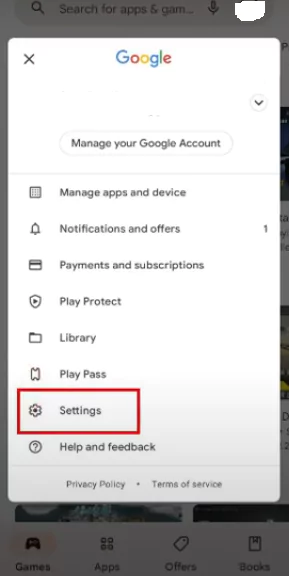 Play Store Settings