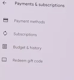Payments and Subscriptions page