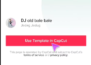 Use Template in CapCut