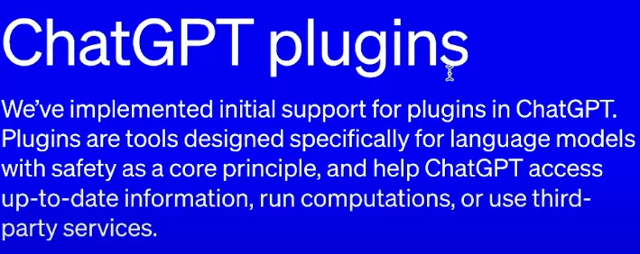 ChatGPT plugins description