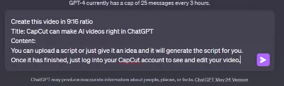 ChatGPT prompt writing a script