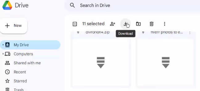 Download Backup from Google Drive