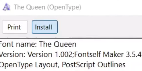 Install the font