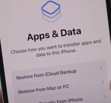Restore from iCloud backup