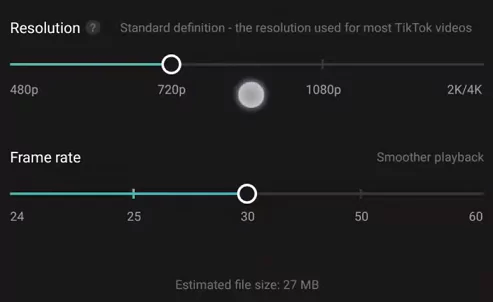 Change CapCut video resolution