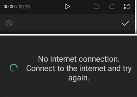 No internet connection