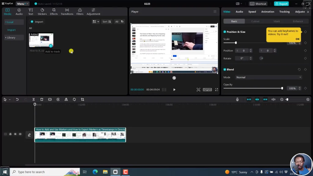 Voice Changer Effects in CapCut - Complete Guide for Creators 3 Import the media to timeline
