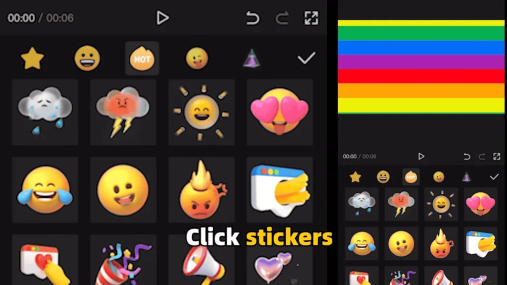 How to Create Eye-Catching YouTube Intro Videos using CapCut 7 add stickers 683b5d87b7425