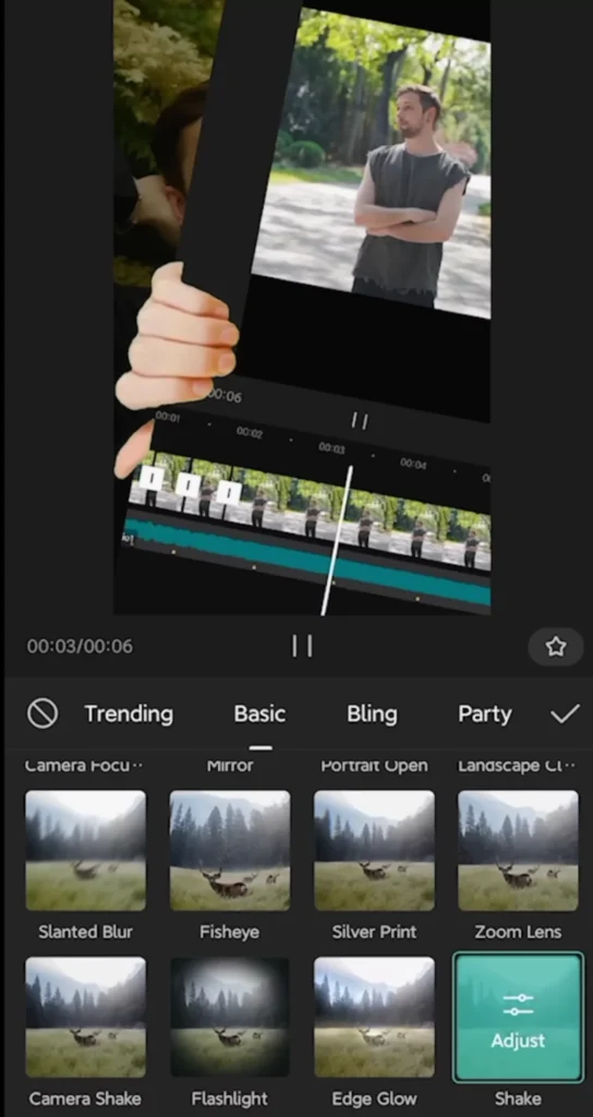 Adding shake effect