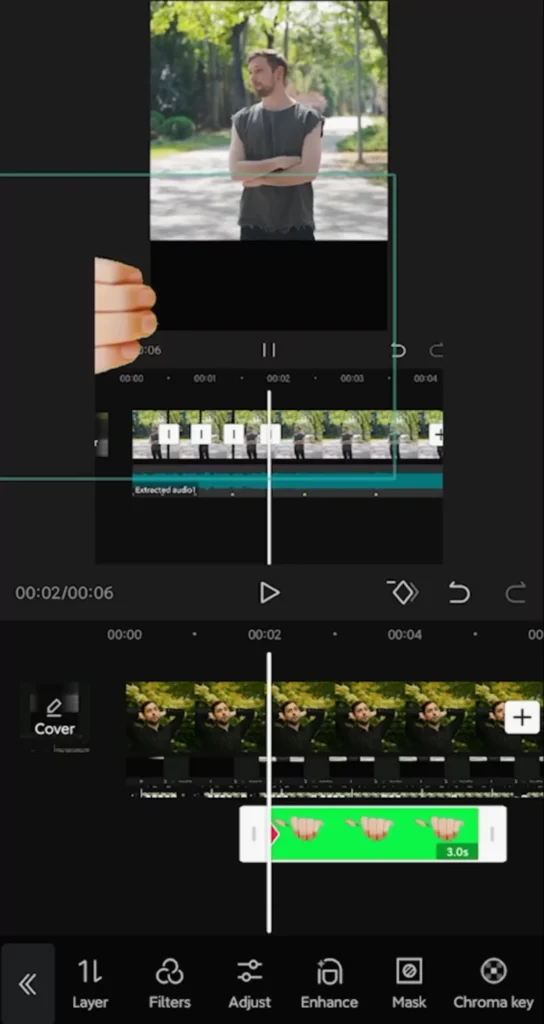 adjust the green screen material 6833466621b1b