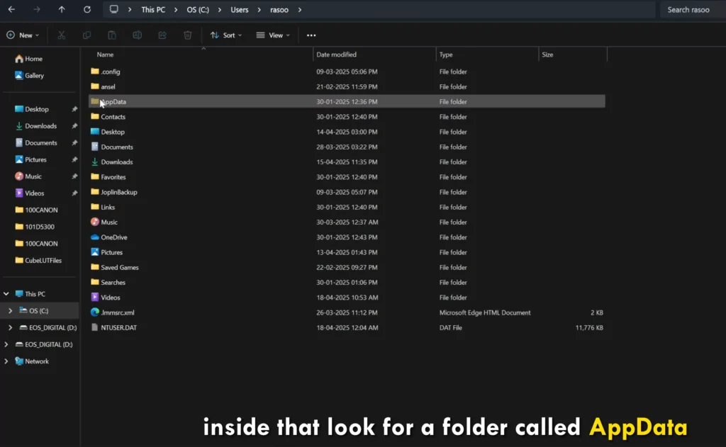 How to prevent CapCut from updating automatically? 6 navigate to appdata folder 681fa28c5434a