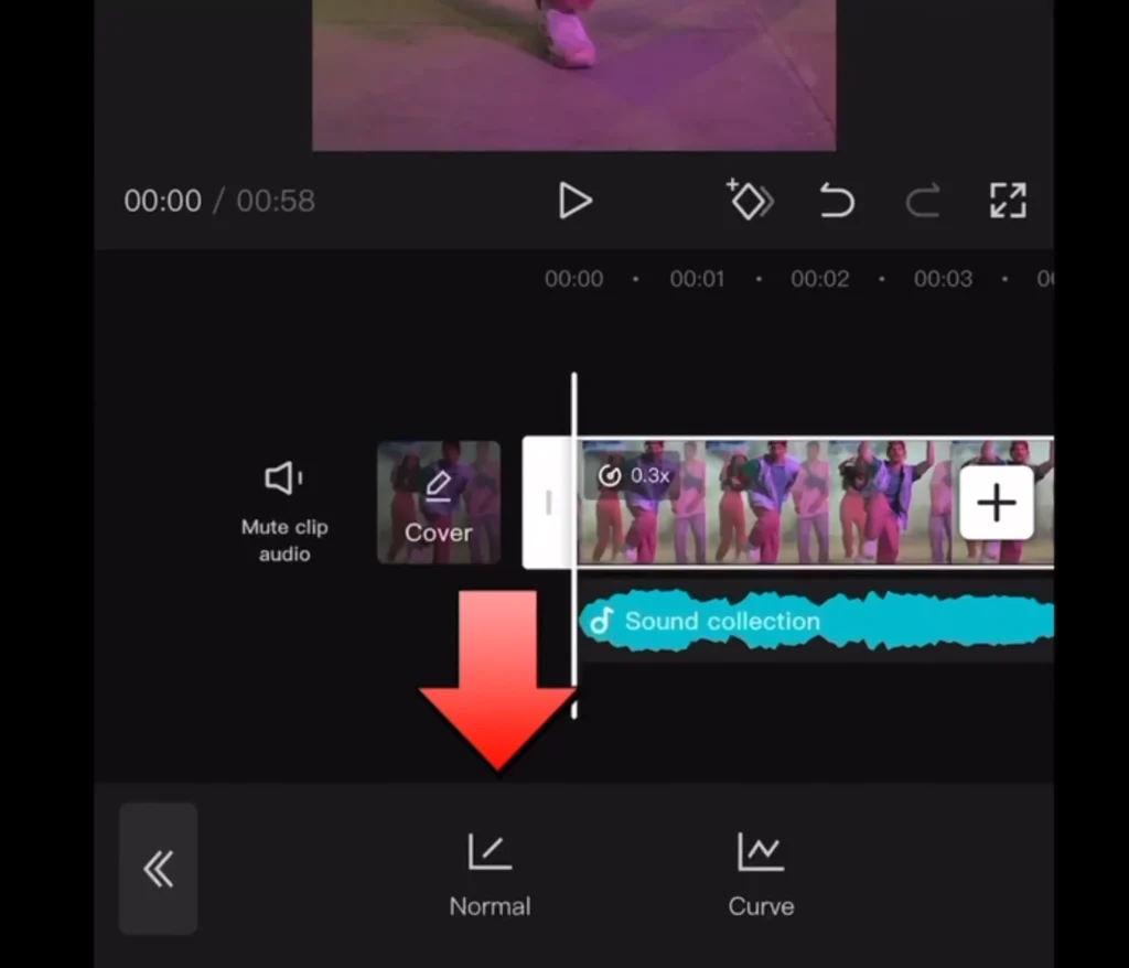 Smooth Slow Motion Effect - CapCut's Game-Changing Feature 6 Select Normal option