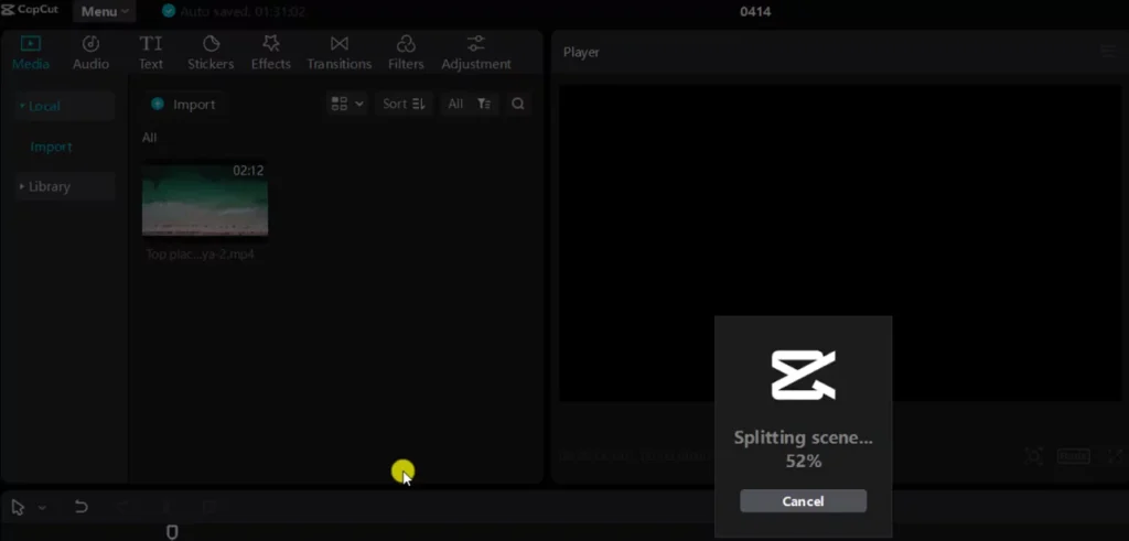 Fix Split Errors in CapCut - Complete Step by Step Guide 4 Splitting scene in CapCut