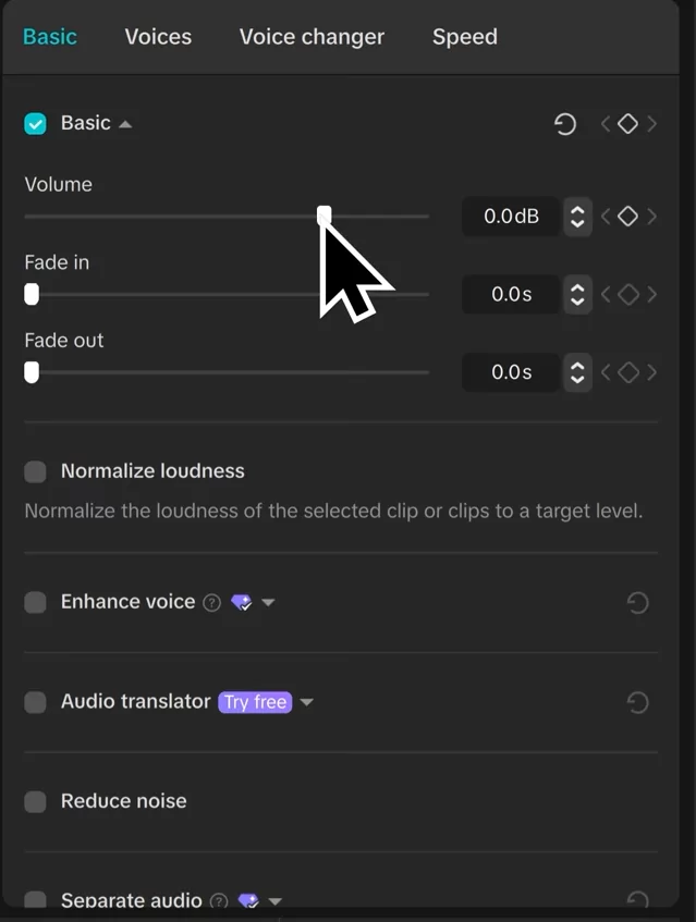 CapCut Masterclass: The Complete Beginner-to-Pro Video Editing Guide (2025) 33 Adjusting the volume controls