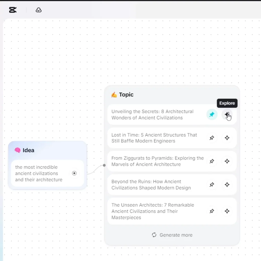 Unlock the Power of Free AI Video Creation with CapCut’s New AI Video Maker 6 different topics to explore 684873142db72