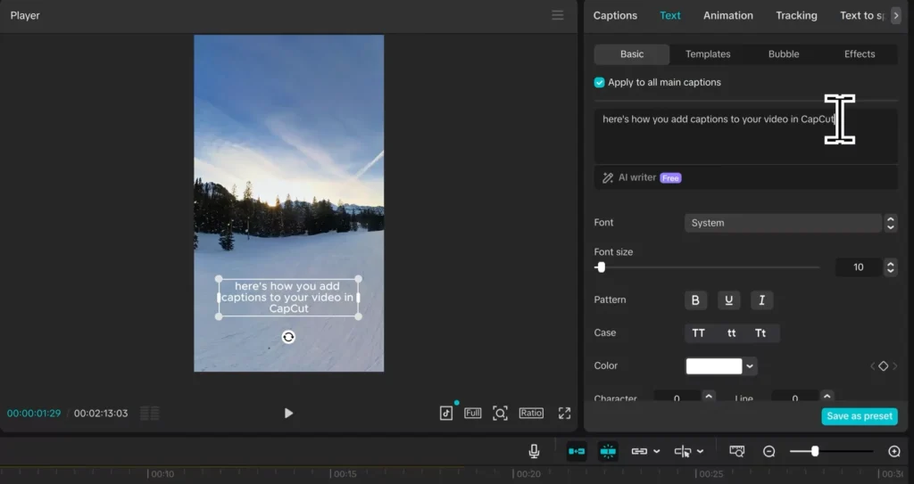 CapCut Masterclass: The Complete Beginner-to-Pro Video Editing Guide (2025) 38 Editing the captions