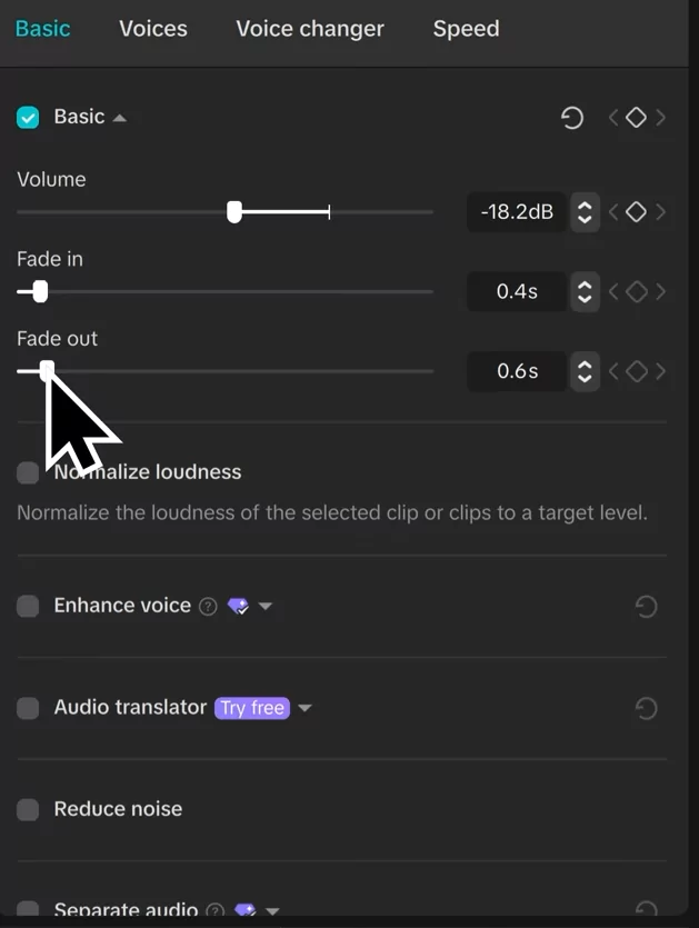 CapCut Masterclass: The Complete Beginner-to-Pro Video Editing Guide (2025) 35 Fade in fade out to audio