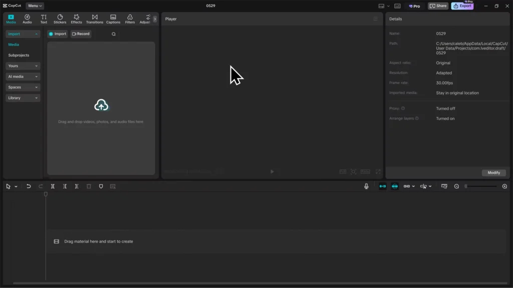 CapCut Masterclass: The Complete Beginner-to-Pro Video Editing Guide (2025) 7 Main Interface of CapCut