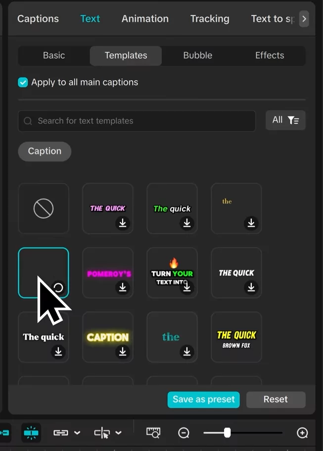 CapCut Masterclass: The Complete Beginner-to-Pro Video Editing Guide (2025) 39 Text templates