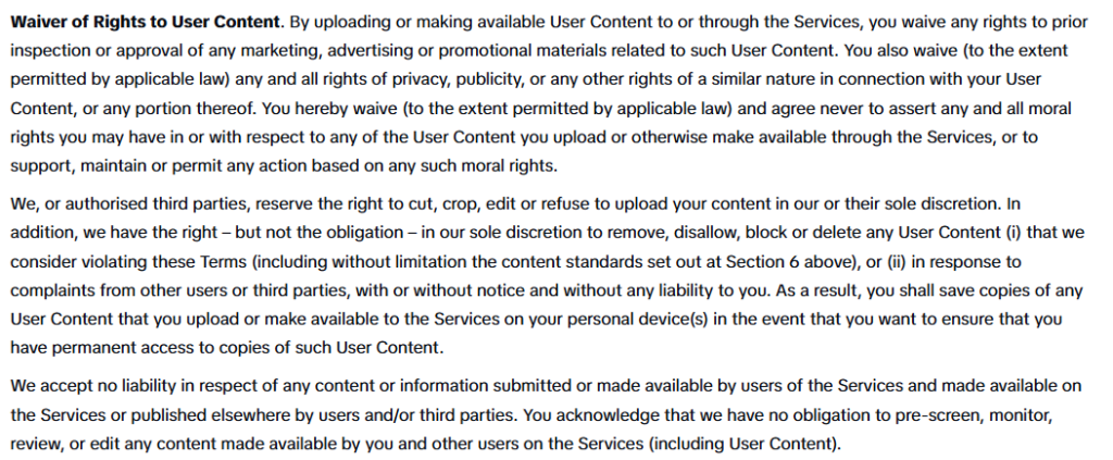 CapCut changes to Terms of Service Explained - How it impacts you? 6 waiver of rights to user content 685d364c17d82