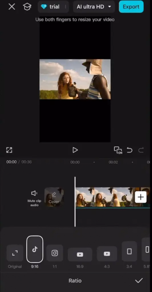 Select 9-16 aspect ratio