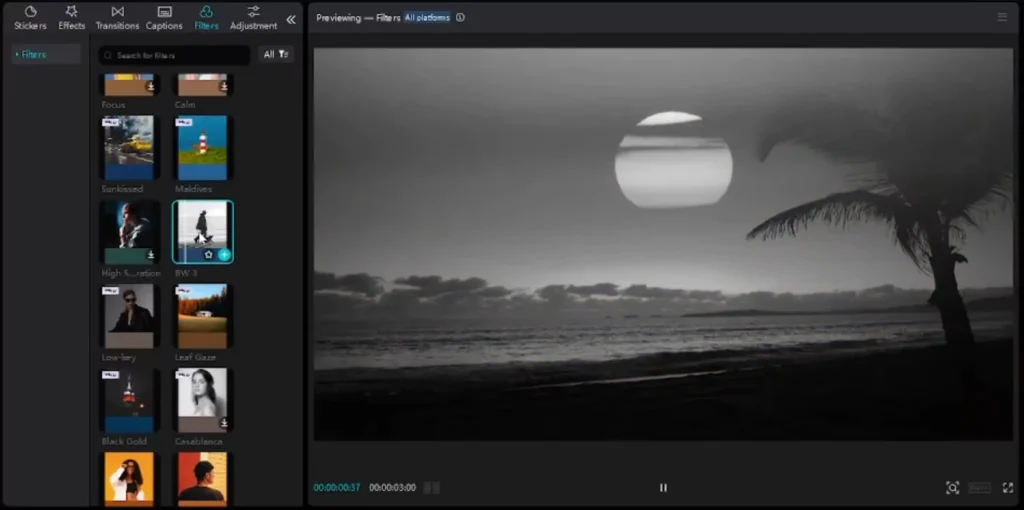 How to use the Masking Tool in CapCut for Creative Video Editing? 11 Add filters