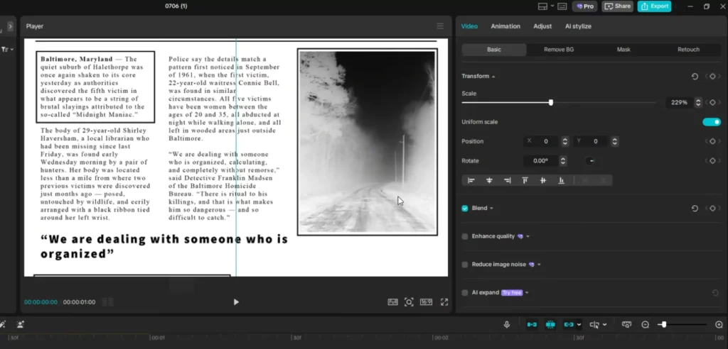 How to Recreate Lemmino’s Cinematic Video Style in CapCut: Complete Step-by-Step Guide 5 Adding newspaper and position it