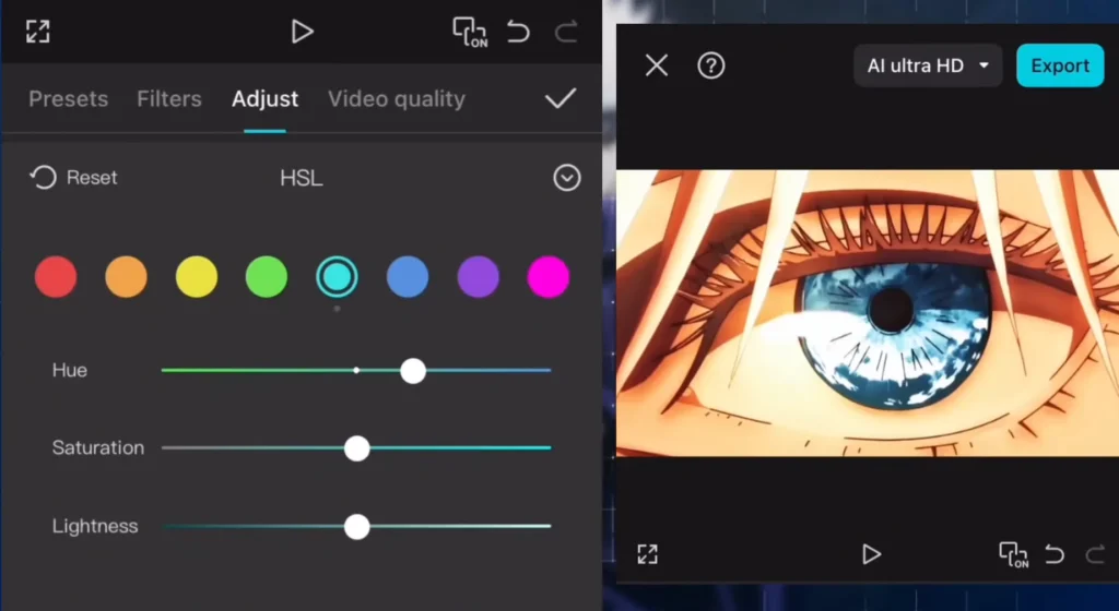 Adjust HSL
