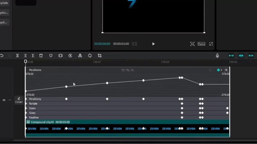 7 CapCut Effects to use in your Videos for Getting PRO Level Edits 16 Adjust the position of keyframe animation