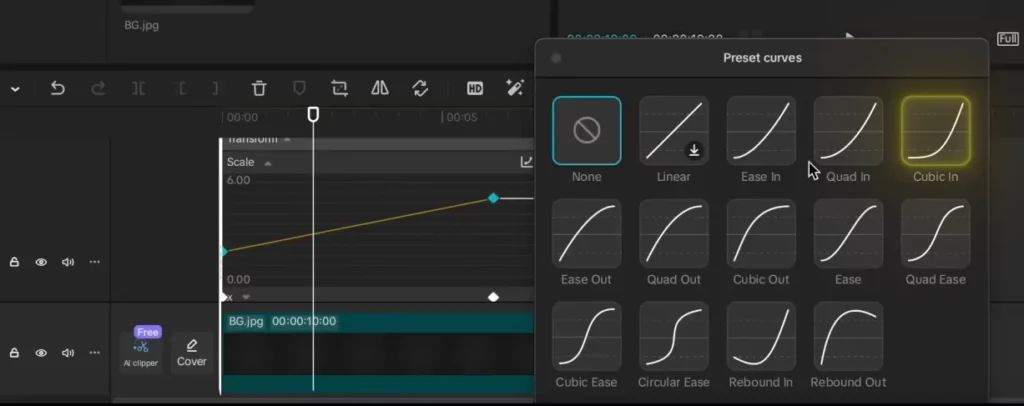 YouTube Storytelling with CapCut: Cinematic Editing Tips for Creators 14 Cubic in presets