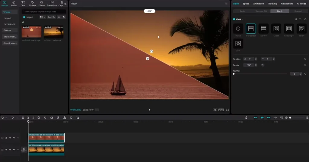 How to use the Masking Tool in CapCut for Creative Video Editing? 3 How to Use the Masking Tool in CapCut - CapCut Tutorial