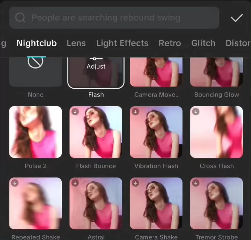 Make Viral Photo Beat Sync videos for WhatsApp status using CapCut 18 Nightclub animations