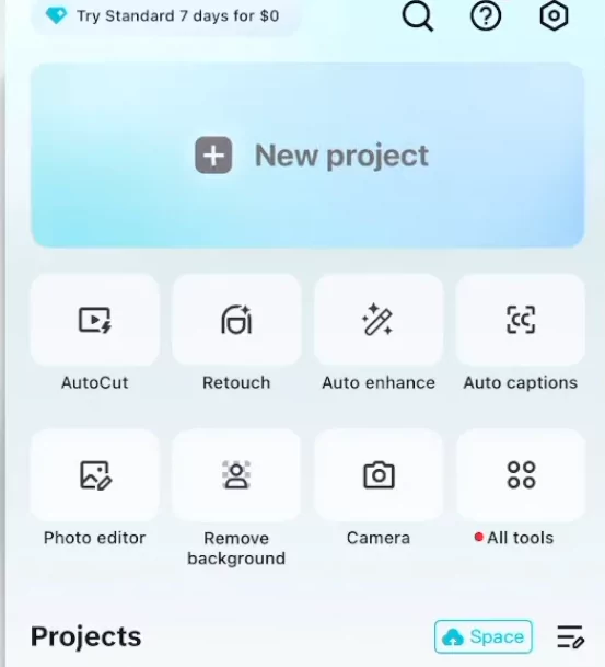 Open New project